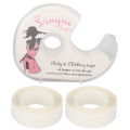 Women Double Sided Tape, Clothes Tape Skin Safe with Dispenser for Dresses Body All Skin. 