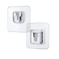 Double-Sided Hooks Strongly Self-Adhesive Heavy Duty Wall Hook Multi-Purpose Reusable Transparent Hanging Waterproof Hooks.