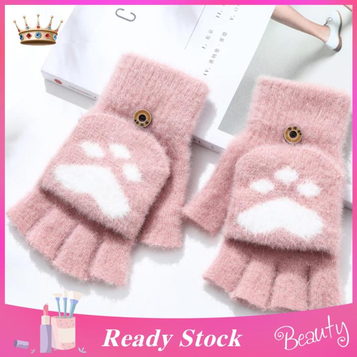 Trendygirl%20Women%20Lovely%20Winter%20Fingerless%20Cat%20Paw%20Thicken%20Warm%20Gloves-Girls%20Fashion%20screen%20Fingerless%20Sports%20Gloves%20For%20Outdoor%20Cycling,%20Camping,%20Motorcycle,%20Running%20-%20Image%203