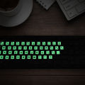 【Funny Bunny Toy Store】Luminous Waterproof Russian English Italian German Spanish Language Keyboard Stickers Film with Button Letters Alphabet for Computer. 