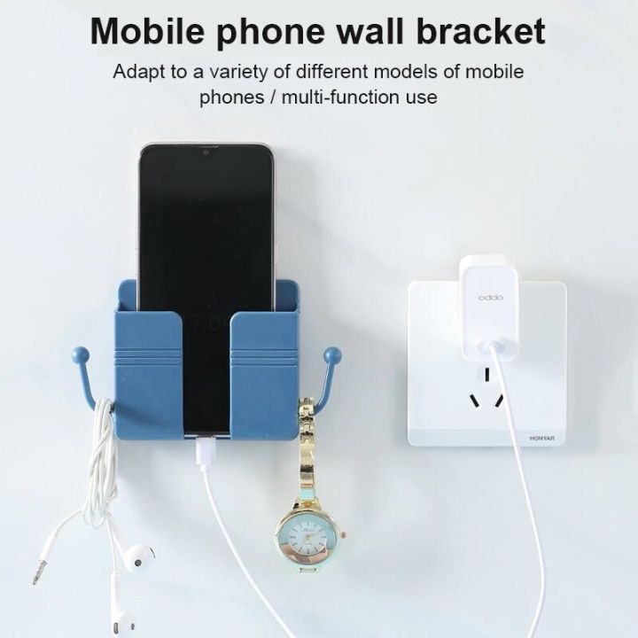 Wall%20Mounted%20Organizer%20Storage%20Box%20Remote%20Control%20Air%20Conditioner%20Storage%20Case%20Mobile%20Phone%20Plug%20Holder%20Stand%20With%20Two%20Hooks-1Pcs%20-%20Image%205