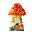 Outdoor Statue Fairy and Gnome House Waterproof Mushroom Figurines for Outside Patio Lawn Decor Easy to Use.