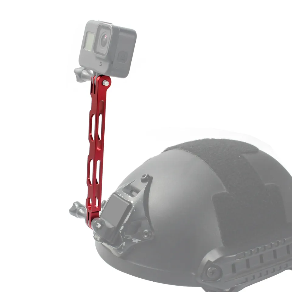Selfie Extension Arm Lengthen Rod Helmet Mount Adapter Hand Grip