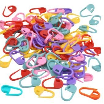 12 pc mix Colors Stitch Counter Needle Clip Crochet Pin