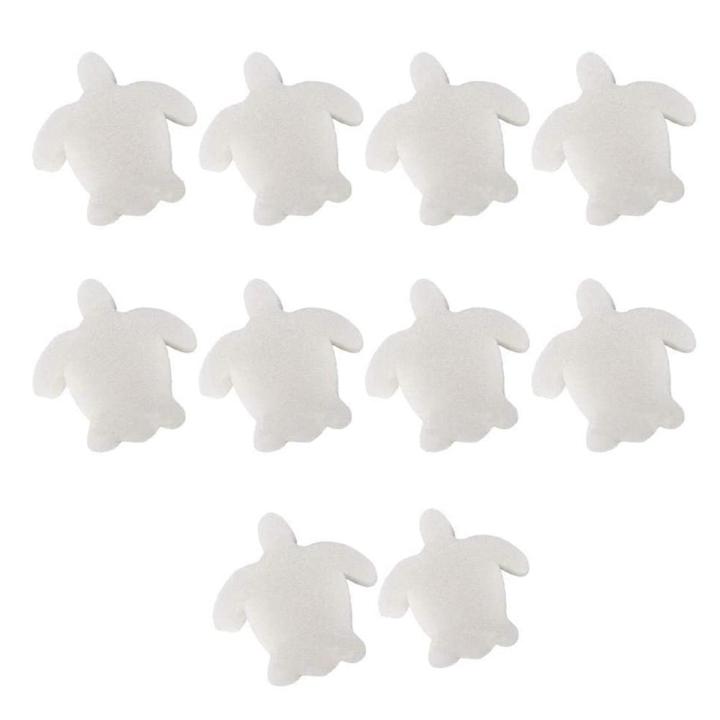 50Pcs White Floating Spa Sponge Turtle Oil Absorbing Hot Tub Skimmer Scum Absorber Cleaners for Swimming Pool