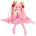 New Hatsune Miku Anime figure Pink dress PVC model action toys Cherry pink cherry blossom decoration collect gifts Dislikelike. 