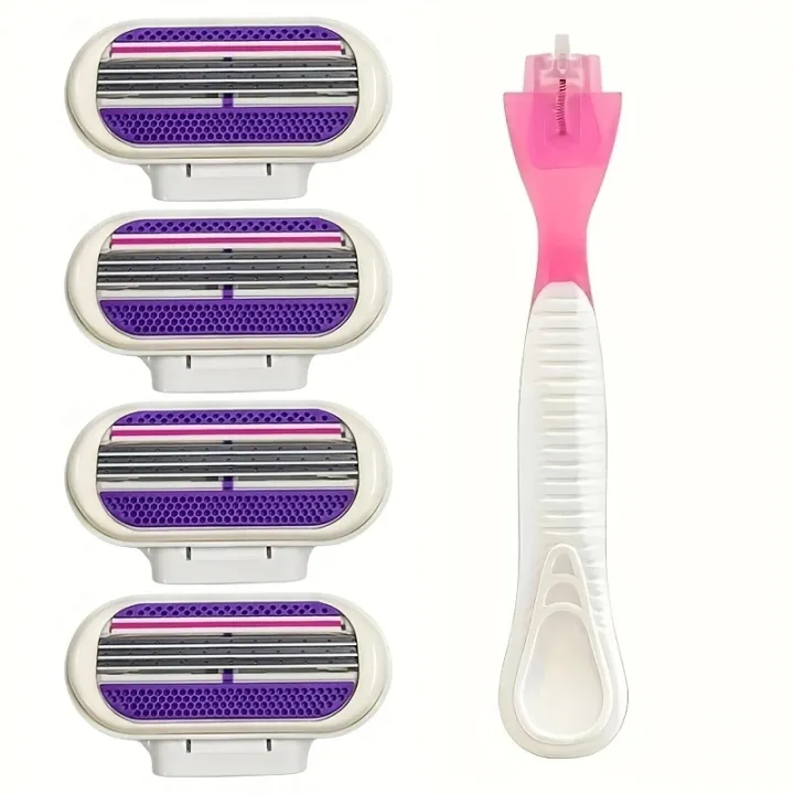 3-Layer%20Manual%20Razor%20With%204%20Blades%20For%20Women,%20Classic%20Razor,%20Shaving,%20Replacement%20Refills,%20Skin%20Protection%20-%20Image%207