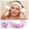 【In-demand】 Solid Color Cloud Sponge Headband Washing Makeup Shower Skincare Hair Band WEIRUI. 