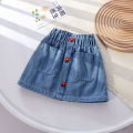 Summer Girls Denim Skirts Korean 2024 New Fashion Children Jeans Skirt Casual Loose Short Skirt for Baby 1-8years Clothing. 
