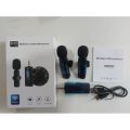K35 Dual Mic Wireless Microphone For Smartphone DSLR Laptop MacBook.
