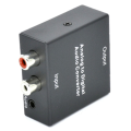 Analog to Digital Audio Converter Black R/L 3.5mm AUX to Digital Coaxial for. 