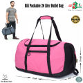 Bili Online Packable 20 Liter Duffel Bag (Hot Pink)(3-4 Days Tour), Waterproof Premium Duffle Bag, Foldable Travel Bag, Luggage Bag, Travelling Bag, Travel Duffel Bag,Travel Bag, Weekender Bag, Men & Women Travel Bag, Gym Bag, Sports Tote Gym Bag.