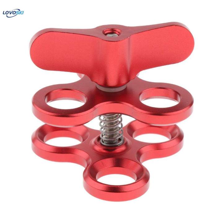2pc Diving Ball Butterfly Clip Arm Triple Clamp Mount Ball Adapter for