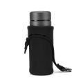 500mL Water Bottle Sleeve Cover Insulated Waterproof Neoprene Bottle Holder Carrier with Buckle Handle Black Volume:Black.