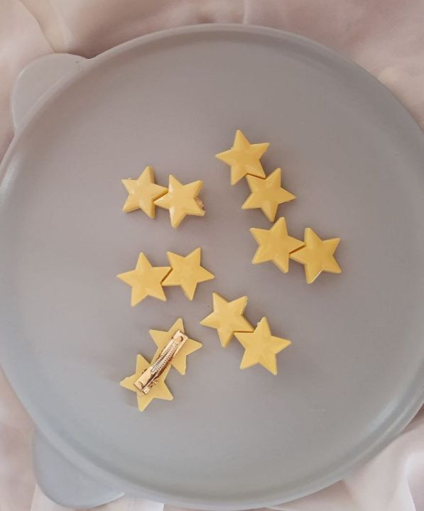 Star%20Hairpin%20/Side/Duckbill%20Yellow/Blue%20Clip%20For%20sweet%20Girl/Women%20-%20Image%205