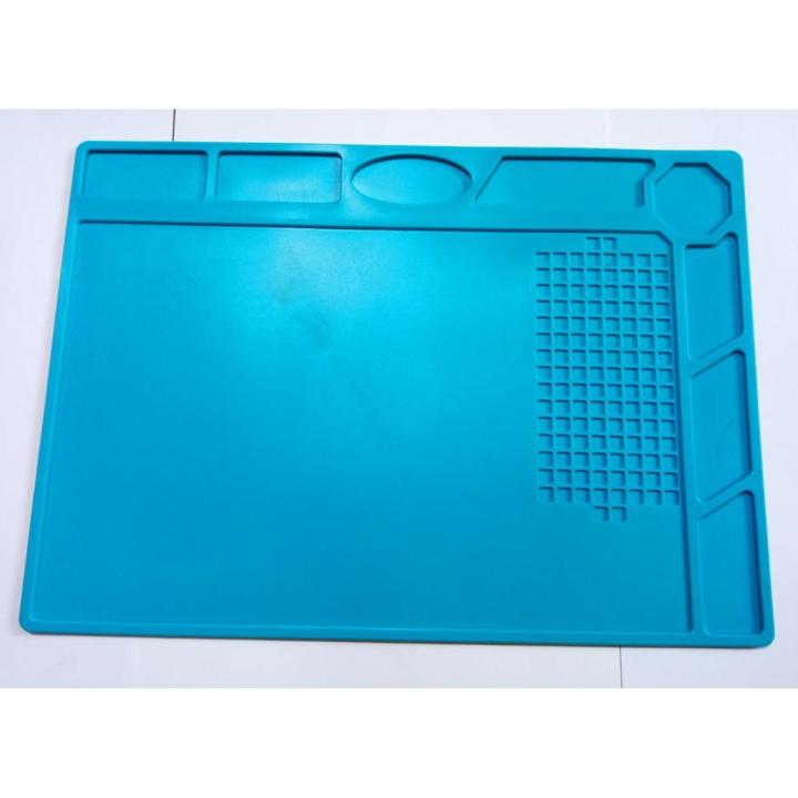 Heat Insulation Silicone Repair Pad – 13" X 9" High-Temperature Resistant Soldering Mat With Ruler, Positioning Slots, For Phone Motherboard & Electronics Maintenance