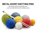 Knitting Needles Kit,22 Pcs Metal Knitting Pins and Handy Storage Bag. 