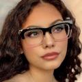 Vintage Design Reading Glasses Designer Glasses Eye Tea Color Eyeglasses Leopard Print Square Frame Optical Glasses for Women. 