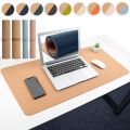 Large Leather Computer and laptop pad Mouse Pad and large office Table mat Chocolate Color. 