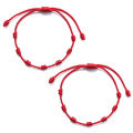 Amazon Lazada Hand Ornament Simple and generous hand-woven adjustable couple friendship red string bracelet. 