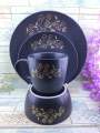 Black beauty 4 Pieces dinner Set,Ceramic Exclusive dinner Set oven safe, for gift and home decoration-black.CD:R00.. 