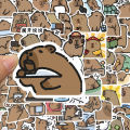 62Pcs Cute Stickers Capybara Water Bottle Notebook Sticker Laptop Car Motorcycle Aesthetic Decals Skates Phone Case Kids' Luggage Fengshi. 