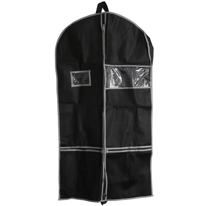 4%20Pack%2043%20Inch%20for%20Storage%20Travel%20Nonwoven%20Fabric%20Dress%20Bag%20Suit%20Bag%20with%202%20Mesh%20Pockets%20-%20Image%202
