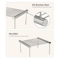 Folding Campfire Grill Non-stick Detachable 304 Stainless Steel Grate Portable Camping Grill with Legs BBQ Tools with Storage Bag for Meats Fish Vegetables Steak.