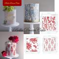 Butterfly/Flower/Relief Design Cake Stencil PET Chocolate Cake Side Template DIY Royal Cream Mould Cake Decorating Tool Bakeware.
