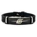 Naruto Silicone Bracelet Metal Silica Gel Uchiha Itachi Kakashi Anime Action Figures Accessories Children Toys Gifts SEVICH. 