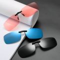 1PCS Detachable Lens Driving Metal Polarized Clip on UV400 Sunglasses Car Driver Goggles Night Glasses.