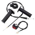 Throttle Accelerator Handle Grips Cable Set for 50cc 150cc 250cc Mini Bike Easy Installation Professional Accessory Durable. 