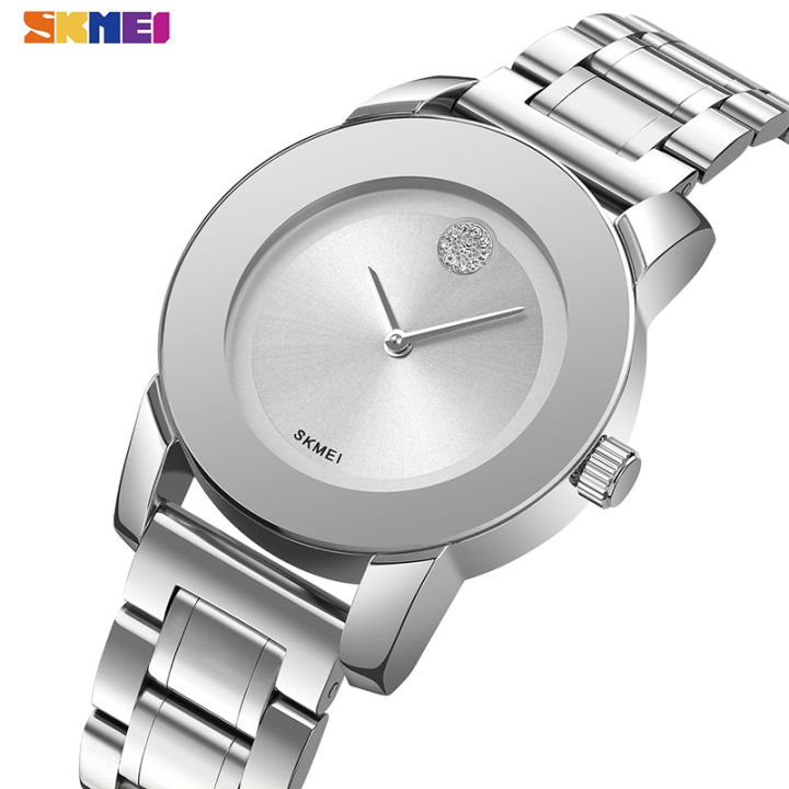 SKMEI Simple Quartz Watch Mens Luxury Stainless Steel Strap