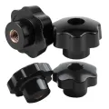 2 Pcs M10 Female Thread Nuts 50mm Plastic Star Head Clamping Knob Grip with M8 x 50mm Diameter Thread Clamping Star Knob. 