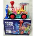 Gear Electric Light Train with 3D Shining Light Effect Toy Train. 