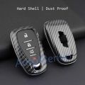 Carbon Fiber Car Key Protect For Cruze Malibu Camaro Bolt Traverse Keychain Cover. 