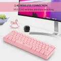 Gaming Keyboard G61 61 Keys RGB Backlit Dual Mode Wireless Keyboard Gaming PC Computer Keyboard Mechanical Keyboard. 
