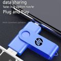 【Ready Stock+FREE Shipping+COD】HP Flash Drive 3 in 1 OTG USB Type C/Micro Flash Drive 2tb 1tb 512gb 256gb Pendrive High Speed Pen Drive for Phone/Tablet/PC. 