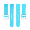(New) for Samsung Galaxy Watch 5 44mm official silicone silver round buckle watch band.