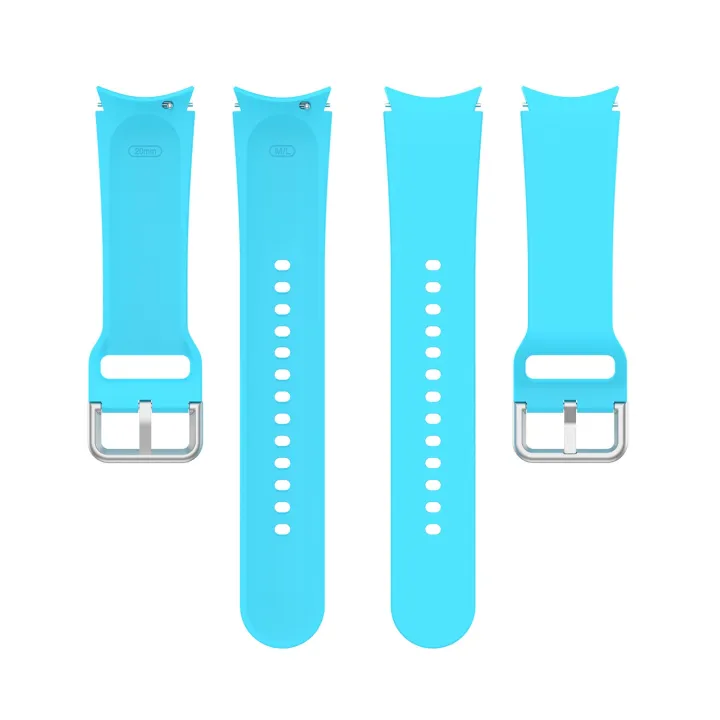 (New)%20for%20Samsung%20Galaxy%20Watch%205%2044mm%20official%20silicone%20silver%20round%20buckle%20watch%20band%20-%20Image%207