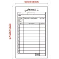 Handheld 2-Part Carbonless, Invoice Form,3.7x5.1 , Order Forms for Small Business (50 Sets/Book), 2book White/Pink. 