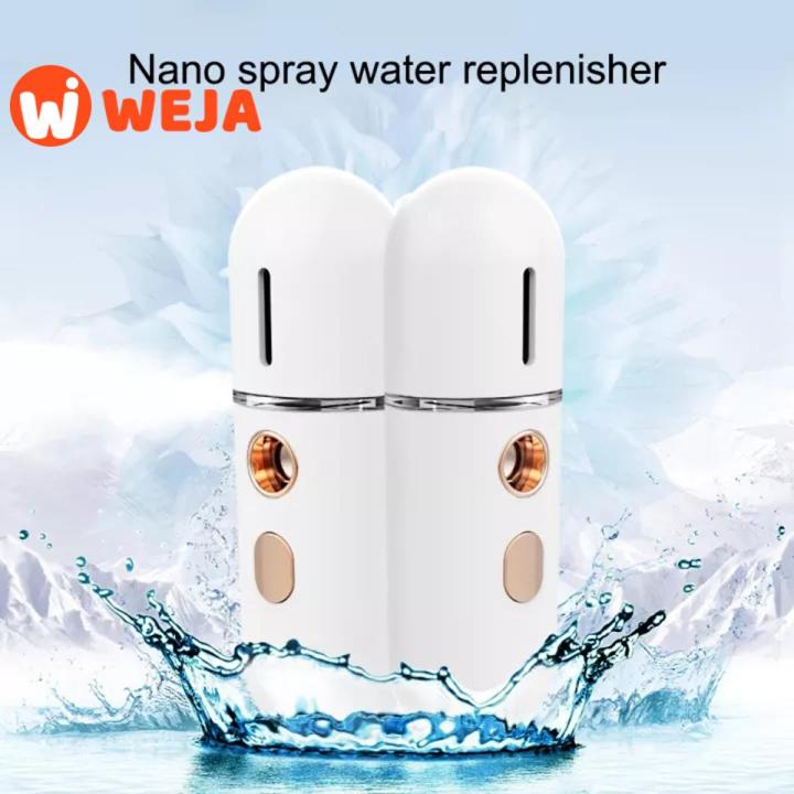 Weja Portable USB Rechargeable Nano Mister Cooling Mist Mini Face Humidifier Eyelash Extensions Sprayer Facial Steamer Skin Care Tools