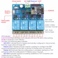 5V ESP8266 ESP-01 4 Channel Wifi Relay Module Remote Control Switch For Smart Home IOT Transmission Phone APP Controller. 