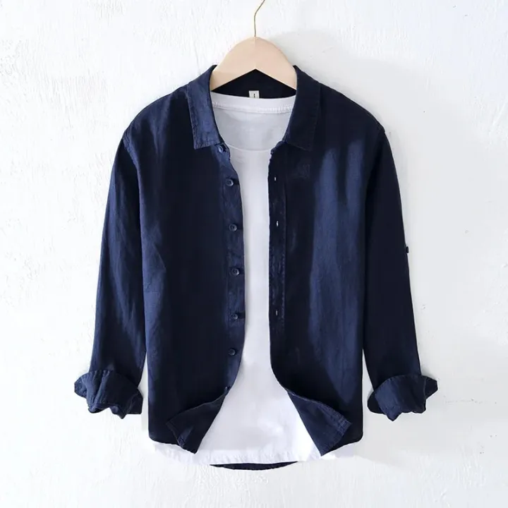 New%20Designer%20100%25%20Linen%20Long%20Sleeved%20Shirt%20Men%20Brand%20Casual%20Solid%20White%20Button%20Up%20Shirts%20for%20Men%20Top%20-%20Image%207