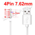2Pin 4mm 7.62mm 4Pin Smartwatch Charge Cable Black White Strong Magnetic USB Charging Cord Rope 99% Universal for Smart Watch. 