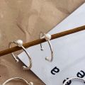 Special-Interest Design Minimalist Style a Open-End Pearl Ring Female ins Wind Affordable Luxury Fashion Simple Ring.