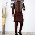 African Traditional Clothing for Men Dashiki Printed Coats Ankara Pants 2 Piece Set Tribal Suit Jacket Bazin Riche A2116061. 