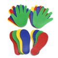 8 Pairs Hands and Feet Game 4 Color s for Game Props for Children. 