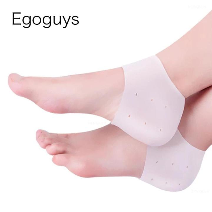 2 pieces of a pair, Silicone Gel Heel Socks Insoles for Dry Hard Cracked Heel Repair Pad, Swelling & Pain Relief, Plantar Fasciitis For Foot Care