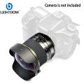 Lightdow 8mm F/3.0 Ultra Wide Fisheye Lens Aspherical Circular Camera Lens for Canon DSLR 650D 550D 750D 77D 80D 1100D Cameras. 